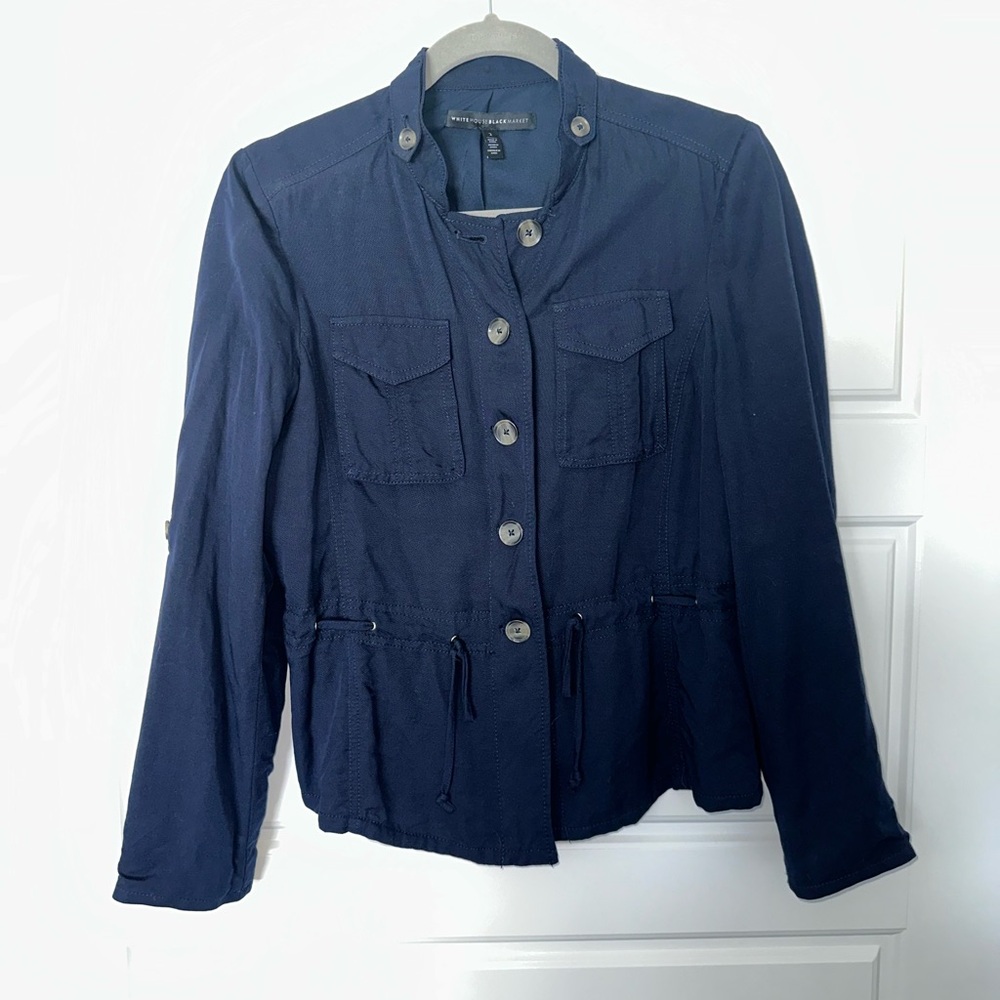 White House Black Market Drawstring Blazer Jacket